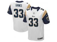 Men Nike NFL St. Louis Rams #33 E.J. Gaines Authentic Elite Road White Jersey