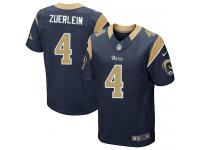 Men Nike NFL St. Louis Rams #4 Greg Zuerlein Authentic Elite Home Navy Blue Jersey