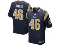 Men Nike NFL St. Louis Rams #46 Cory Harkey Home Navy Blue Game Jersey