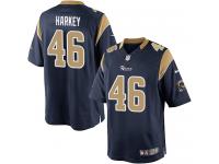 Men Nike NFL St. Louis Rams #46 Cory Harkey Home Navy Blue Limited Jersey