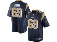 Men Nike NFL St. Louis Rams #69 Davin Joseph Home Navy Blue Limited Jersey