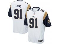 Men Nike NFL St. Louis Rams #91 Chris Long Road White Game Jersey