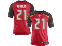 Men Nike NFL Tampa Bay Buccaneers #21 Alterraun Verner Authentic Elite Home Red Jersey
