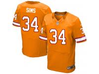 Men Nike NFL Tampa Bay Buccaneers #34 Charles Sims Authentic Elite Orange Jersey