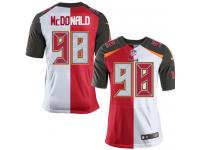 Men Nike NFL Tampa Bay Buccaneers #98 Clinton McDonald Authentic Elite TeamRoad Two Tone Jersey
