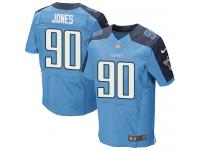 Men Nike NFL Tennessee Titans #90 DaQuan Jones Authentic Elite Home Light Blue Jersey