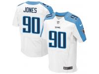 Men Nike NFL Tennessee Titans #90 DaQuan Jones Authentic Elite Road White Jersey