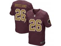 Men Nike NFL Washington Redskins #26 Bashaud Breeland Authentic Elite Burgundy Red 80th Anniversary Jersey