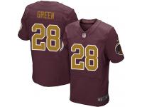 Men Nike NFL Washington Redskins #28 Darrell Green Authentic Elite Burgundy Red 80th Anniversary Jersey