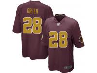 Men Nike NFL Washington Redskins #28 Darrell Green Burgundy Red 80th Anniversary Game Jersey