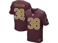 Men Nike NFL Washington Redskins #38 Dashon Goldson Authentic Elite Burgundy Red 80th Anniversary Jersey