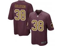Men Nike NFL Washington Redskins #38 Dashon Goldson Burgundy Red 80th Anniversary Game Jersey