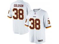 Men Nike NFL Washington Redskins #38 Dashon Goldson Road White Limited Jersey