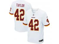 Men Nike NFL Washington Redskins #42 Charley Taylor Authentic Elite Road White Jersey