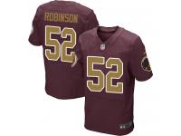 Men Nike NFL Washington Redskins #52 Keenan Robinson Authentic Elite Burgundy Red 80th Anniversary Jersey