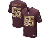 Men Nike NFL Washington Redskins #55 Adam Hayward Authentic Elite Burgundy Red 80th Anniversary Jersey