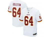 Men Nike NFL Washington Redskins #64 Kedric Golston Authentic Elite Road White Jersey