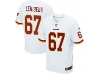 Men Nike NFL Washington Redskins #67 Josh Leribeus Authentic Elite Road White Jersey