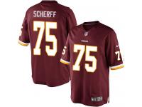 Men Nike NFL Washington Redskins #75 Brandon Scherff Home Burgundy Red Limited Jersey