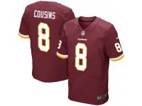 Men Nike NFL Washington Redskins #8 Kirk Cousins Authentic Elite Home Burgundy Red Jersey