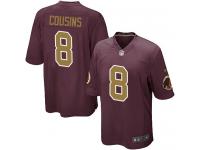 Men Nike NFL Washington Redskins #8 Kirk Cousins Burgundy Red 0th Anniversary Game Jersey