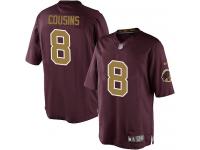 Men Nike NFL Washington Redskins #8 Kirk Cousins Burgundy Red 0th Anniversary Limited Jersey