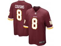 Men Nike NFL Washington Redskins #8 Kirk Cousins Home Burgundy Red Game Jersey