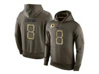 Men Nike NFL Washington Redskins #8 Kirk Cousins Olive Salute To Service KO Performance Hoodie