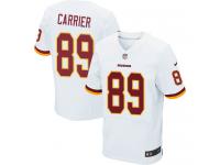 Men Nike NFL Washington Redskins #89 Derek Carrier Authentic Elite Road White Jersey