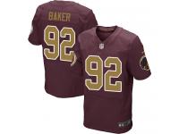 Men Nike NFL Washington Redskins #92 Chris Baker Authentic Elite Burgundy Red 80th Anniversary Jersey