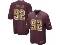 Men Nike NFL Washington Redskins #92 Chris Baker Burgundy Red 80th Anniversary Game Jersey