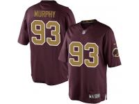 Men Nike NFL Washington Redskins #93 Trent Murphy Burgundy Red 80th Anniversary Limited Jersey
