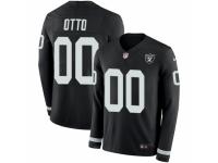 Men Nike Oakland Raiders #00 Jim Otto Limited Black Therma Long Sleeve NFL Jersey
