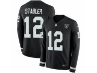 Men Nike Oakland Raiders #12 Kenny Stabler Limited Black Therma Long Sleeve NFL Jersey