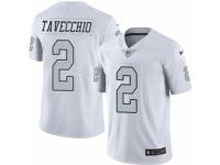 Men Nike Oakland Raiders #2 Giorgio Tavecchio Elite White Rush Vapor Untouchable NFL Jersey