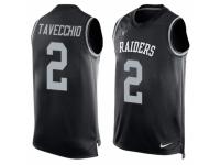 Men Nike Oakland Raiders #2 Giorgio Tavecchio Limited Black Player Name & Number Tank Top NFL Jersey