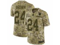 Men Nike Oakland Raiders #24 Willie Brown Limited Camo 2018 Salute to Service NFL Jersey