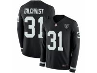 Men Nike Oakland Raiders #31 Marcus Gilchrist Limited Black Therma Long Sleeve NFL Jersey