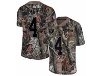 Men Nike Oakland Raiders #4 Derek Carr Limited Camo Rush Realtree NFL Jersey