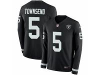 Men Nike Oakland Raiders #5 Johnny Townsend Limited Black Therma Long Sleeve NFL Jersey