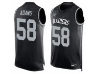 Men Nike Oakland Raiders #58 Tyrell Adams Limited Black Player Name & Number Tank Top NFL Jersey