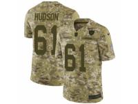 Men Nike Oakland Raiders #61 Rodney Hudson Limited Camo 2018 Salute to Service NFL Jersey