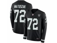 Men Nike Oakland Raiders #72 John Matuszak Limited Black Therma Long Sleeve NFL Jersey