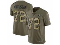 Men Nike Oakland Raiders #72 John Matuszak Limited Olive/Camo 2017 Salute to Service NFL Jersey