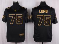 Men Nike Oakland Raiders #75 Howie Long Pro Line Black Gold Collection Jersey