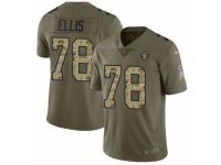 Men Nike Oakland Raiders #78 Justin Ellis Limited Olive/Camo 2017 Salute to Service NFL Jersey