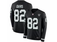 Men Nike Oakland Raiders #82 Al Davis Limited Black Therma Long Sleeve NFL Jersey
