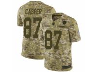 Men Nike Oakland Raiders #87 Dave Casper Limited Camo 2018 Salute to Service NFL Jersey