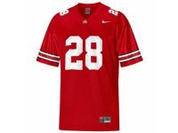 Men Nike Ohio State Buckeyes #28 Dominic Clarke Red Authentic NCAA Jersey