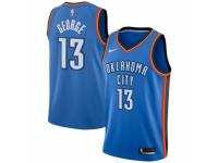 Men Nike Oklahoma City Thunder #13 Paul George  Royal Blue Road NBA Jersey - Icon Edition